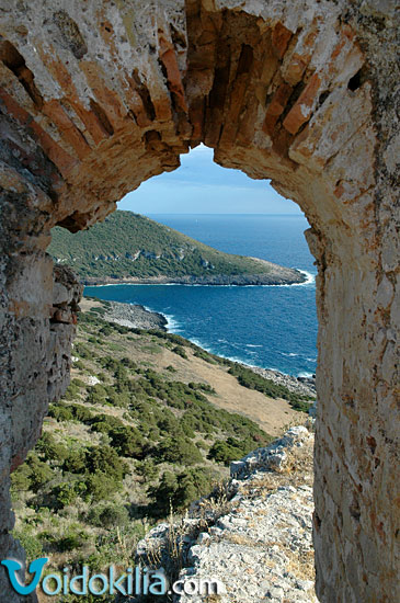 Sikia pass, Ionian sea landscape, view from Paliokastro