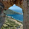 Sikia pass, Ionian sea landscape, view from Paliokastro