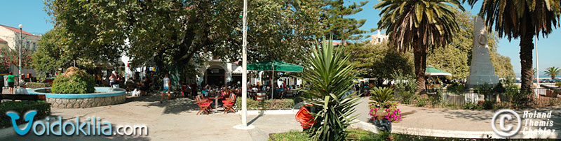 Pylos: main square (platia) panorama