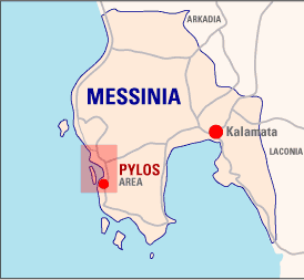 Peloponnese: Messinia-Pylos Map
