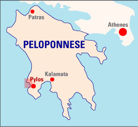Greece Peloponnese Map